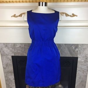Theory 10 Royal Blue Elastic Waist A Line Dress